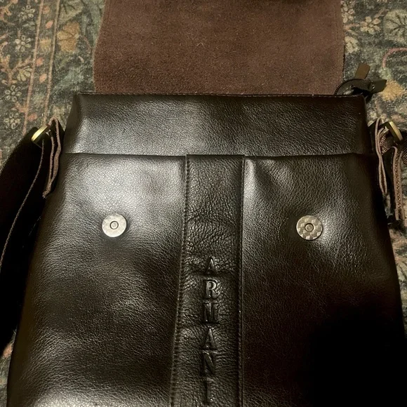 Giorgio Armani Brown Crossbody Leather Bag - Picture 7 of 12